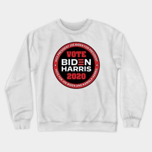 Vote Biden Harris 2020 - in Red and Black Crewneck Sweatshirt